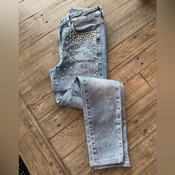 Pilcro & The Letterpress Pearl Embellished Jeans, 13.5” waist. - Picture 7 of 10